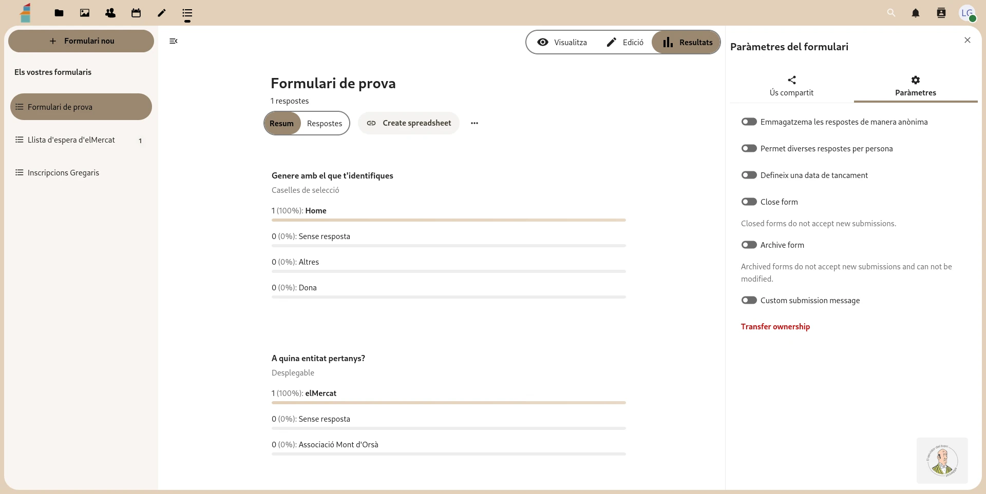 Respostes del formulari